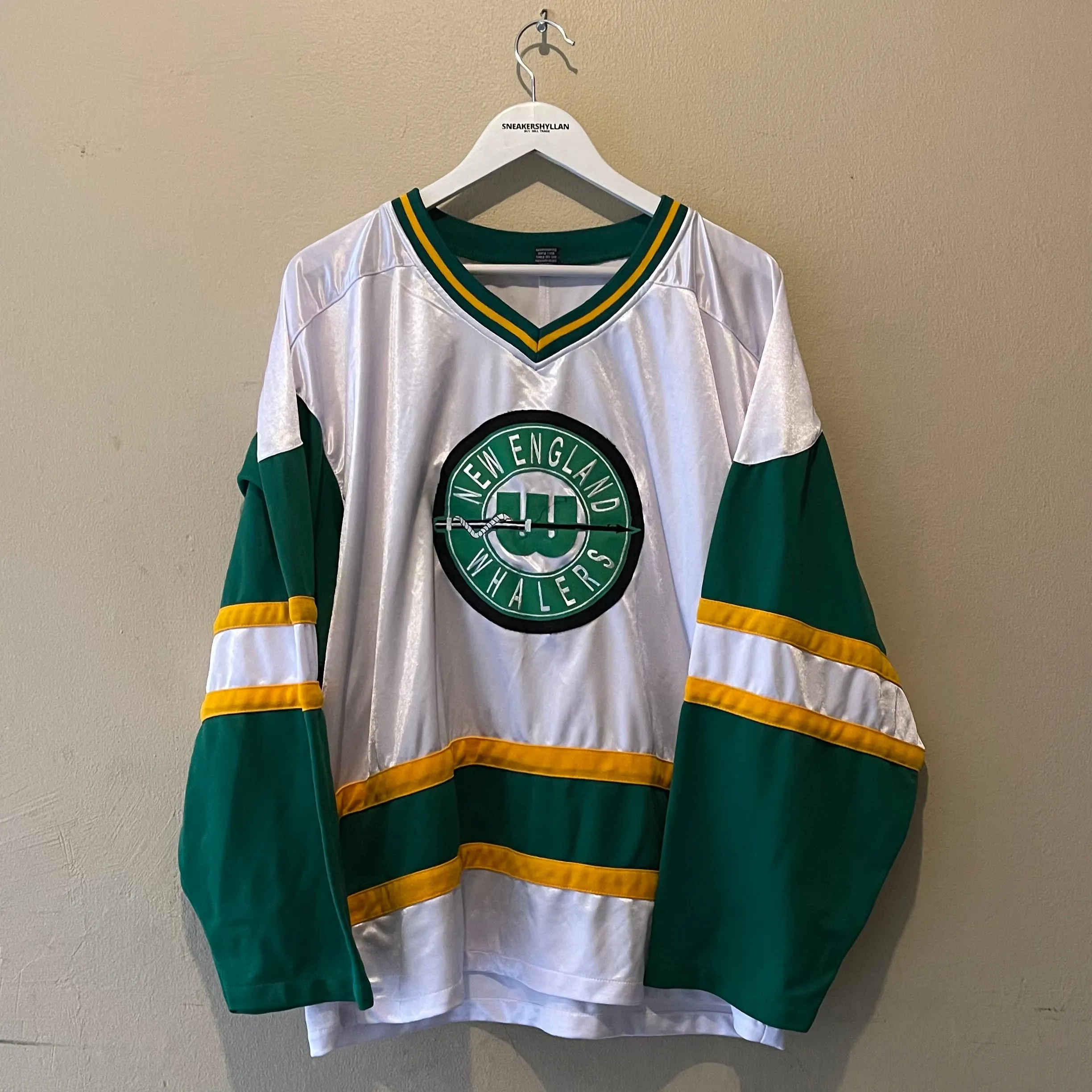 New England Whalers Green White Howe #9 Hockey Jersey
